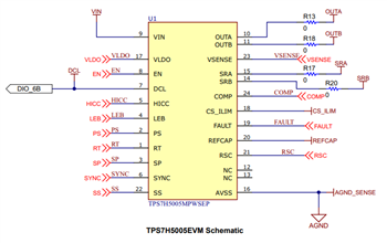 原理图 - Texas Instruments TPS7H500xEVM评估模块